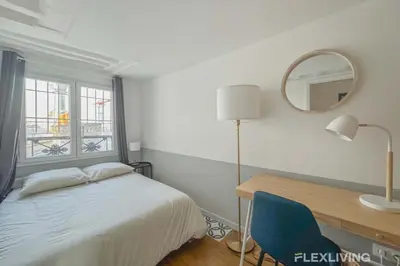Un ou plusieurs lits dans un hébergement de l'établissement Flexliving - whole flat - Lune