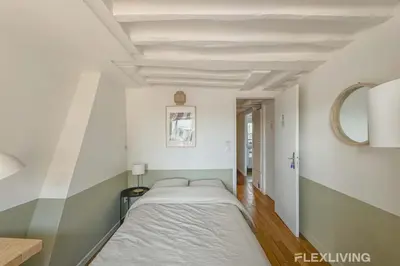 Un ou plusieurs lits dans un hébergement de l'établissement Flexliving - whole flat - Lune