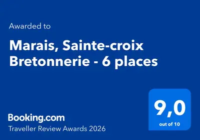 Certificat, récompense, panneau ou autre document affiché dans l'établissement Marais, Sainte-croix Bretonnerie - 6 places