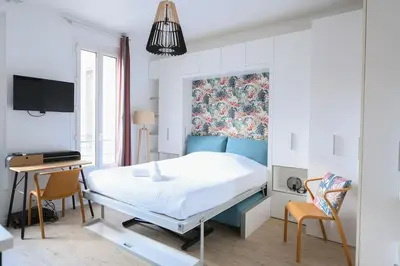 Un ou plusieurs lits dans un hébergement de l'établissement Shelter Oberkampf