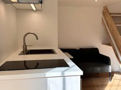Cuisine ou kitchenette dans l'établissement Studio Metro Paris La-defense