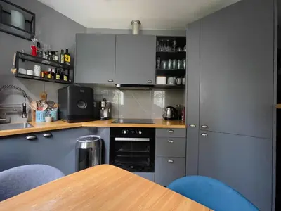 Cuisine ou kitchenette dans l'établissement Superbe Appartement côté Jardin
