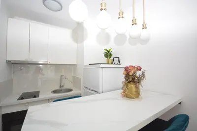 Cuisine ou kitchenette dans l'établissement Studio Trocadero - Sablons