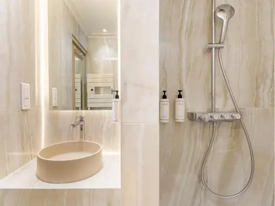 Salle de bains dans l'établissement Merveil - Luxury Suite - Marais - Turbigo II