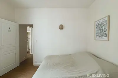 Un ou plusieurs lits dans un hébergement de l'établissement Flexliving - Room - Mesnil