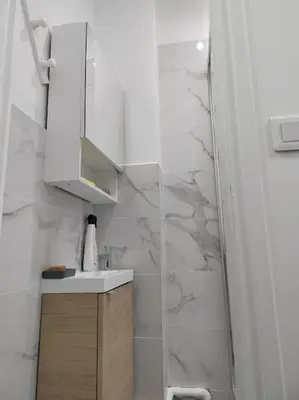 Salle de bains dans l'établissement Studio à deux pas du métro