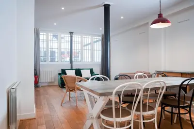 Coin salon dans l'établissement Loft Petion Dog friendly