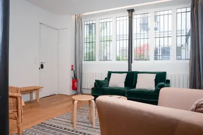 Coin salon dans l'établissement Loft Petion Dog friendly