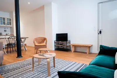 Coin salon dans l'établissement Loft Petion Dog friendly