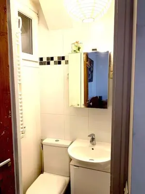 Salle de bains dans l'établissement Appartement Haussmanien au coeur du village Montmartre !