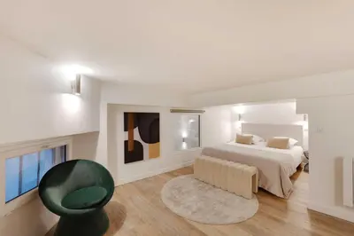 Un ou plusieurs lits dans un hébergement de l'établissement Charming flat - 1BD6P - Palais Garnier