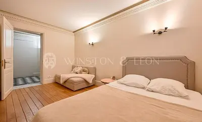 Un ou plusieurs lits dans un hébergement de l'établissement Appartement Tour Eiffel Invalides 7e G