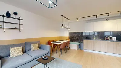Cuisine ou kitchenette dans l'établissement Bluestay 85 - Superbe appartement à Paris