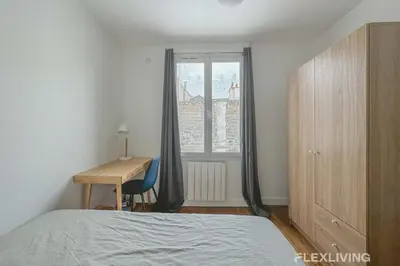 Un ou plusieurs lits dans un hébergement de l'établissement Flexliving - room - Saint Martin
