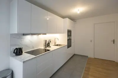 Cuisine ou kitchenette dans l'établissement Appartement 3p proche du Stade de France