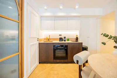 Cuisine ou kitchenette dans l'établissement 2bedrooms Sacrée cœur Place du Tertre Montmartre