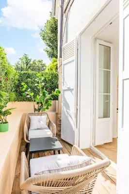 Balcon ou terrasse dans l'établissement Townhouse Sacrée cœur Place du Tertre Montmartre