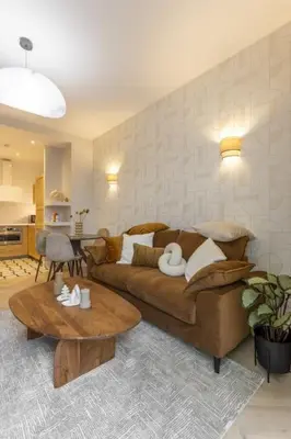 Coin salon dans l'établissement New 1 bedroom - Jardin des Plantes-Gobelins- 5ème