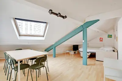 Coin salon dans l'établissement MALAKOFF - Cosy apartment L002