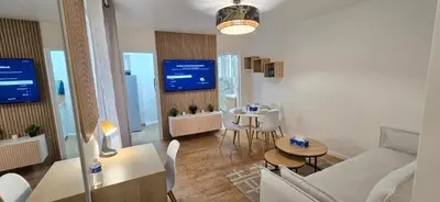 Télévision ou salle de divertissement dans l'établissement Studio d'architecte en plein cœur de Paris 7ème arrondissement