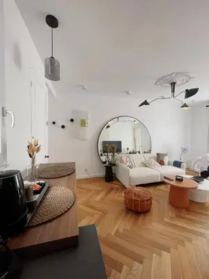 Coin salon dans l'établissement Exclusive Flat By Luxuio - Nearby Eiffel Tower