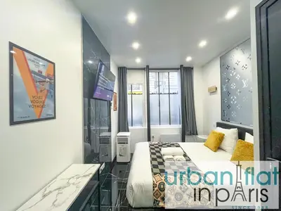 Un ou plusieurs lits dans un hébergement de l'établissement Urban Flat 189 - Atelier Montparnasse Vuitton