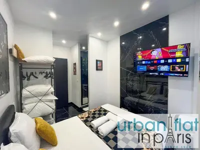 Un ou plusieurs lits dans un hébergement de l'établissement Urban Flat 189 - Atelier Montparnasse Vuitton