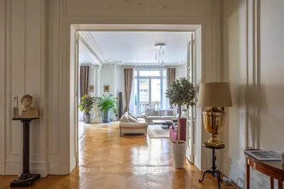 Coin salon dans l'établissement Prestigious Appartement Trocadero