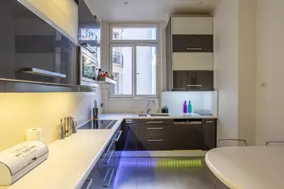 Cuisine ou kitchenette dans l'établissement Prestigious Appartement Trocadero