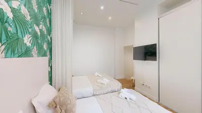 Un ou plusieurs lits dans un hébergement de l'établissement Bluestay 4 - Superbe appartement à Paris