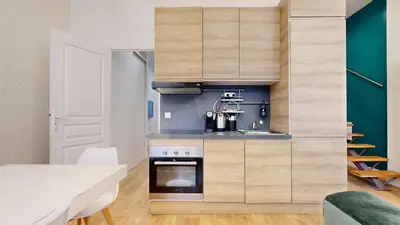 Cuisine ou kitchenette dans l'établissement Bluestay 4 - Superbe appartement à Paris