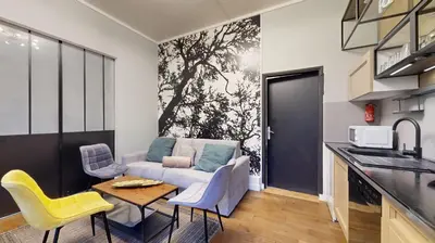 Cuisine ou kitchenette dans l'établissement Bluestay 7 - Charmant appartement à Paris 15