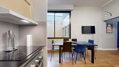 Cuisine ou kitchenette dans l'établissement Bluestay 7 - Charmant appartement à Paris 15