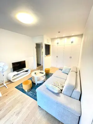 Télévision ou salle de divertissement dans l'établissement Cosy 2 pièces proche de Paris avec parking