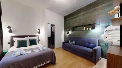Un ou plusieurs lits dans un hébergement de l'établissement Bluestay 9 - Charmant appartement à Paris 11