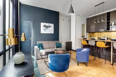 Cuisine ou kitchenette dans l'établissement Bluestay 19 - Charmant appartement à Paris 11