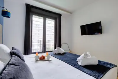 Un ou plusieurs lits dans un hébergement de l'établissement Bluestay 52 - Superbe appartement à Paris 15