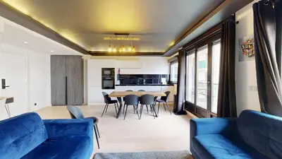 Coin salon dans l'établissement Bluestay 55 - Charmant appartement à Paris