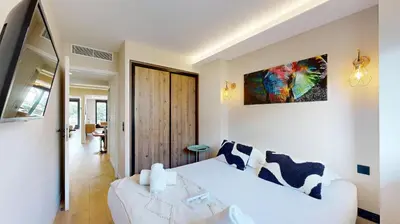 Un ou plusieurs lits dans un hébergement de l'établissement Bluestay 56 - Superbe appartement à Paris