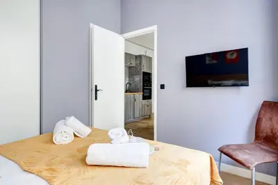Un ou plusieurs lits dans un hébergement de l'établissement Bluestay 58 - Superbe appartement à Paris