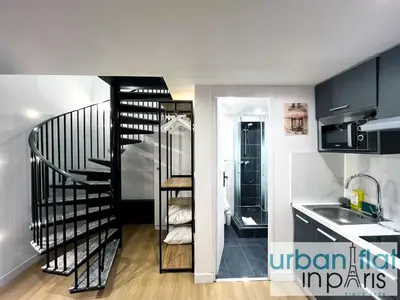 Cuisine ou kitchenette dans l'établissement Urban Flat 179 - Pretty Loft Montorgueil