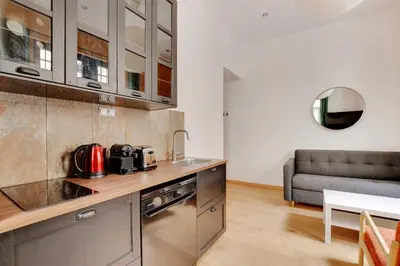 Cuisine ou kitchenette dans l'établissement Pick A Flat's Apartments in Montmartre - Rue des Cottages