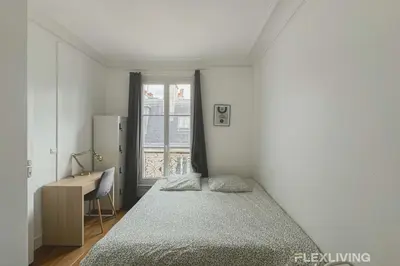 Un ou plusieurs lits dans un hébergement de l'établissement Flexliving - whole flat - Lemoine