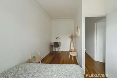 Un ou plusieurs lits dans un hébergement de l'établissement Flexliving - whole flat - Lemoine