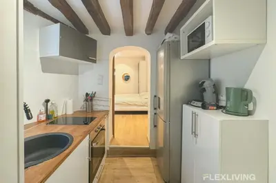Cuisine ou kitchenette dans l'établissement Flexliving - studio - Lemoine