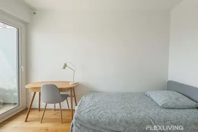 Un ou plusieurs lits dans un hébergement de l'établissement Flexliving - room - Saint Amand