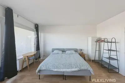 Un ou plusieurs lits dans un hébergement de l'établissement Flexliving - whole flat - Saint Amand