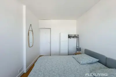 Un ou plusieurs lits dans un hébergement de l'établissement Flexliving - whole flat - Saint Amand