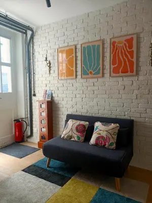 Coin salon dans l'établissement CENTRAL and COSY 1 bedroom apartment