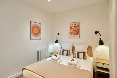 Un ou plusieurs lits dans un hébergement de l'établissement Apartment 2 bedrooms Center of Paris